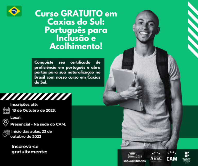 Curso gratuito de português beneficia pessoas imigrantes e refugiadas